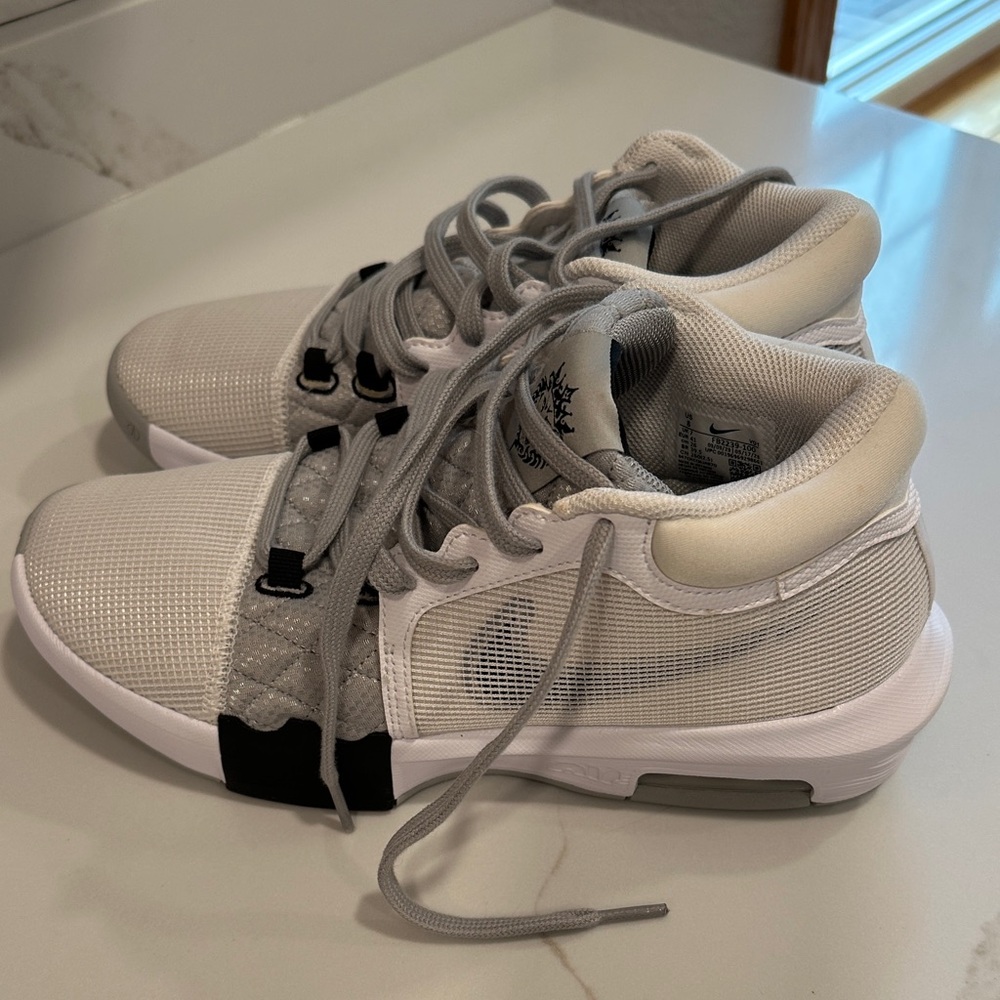 Nike Light Gray and White Athletic Shoes